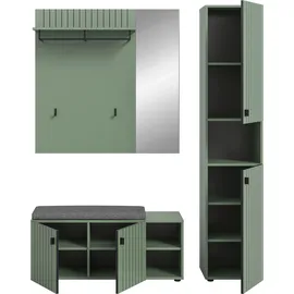Home Affaire TATIO Garderobenschrank 161 x 37 x 192 grau