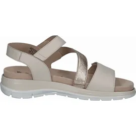 CAPRICE Riemchensandale Damen Beige/Weiß 38