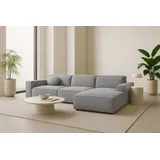 kaiser möbel Ecksofa Cursal L-Form, Stoff Artico, Cement, Rechts - Hellgrau