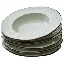 Loberon Suppenteller Biarré grau 6er Set