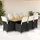 vidaXL 9-tlg. Garten-Bistro-Set mit Kissen Schwarz Poly Rattan vidaXL
