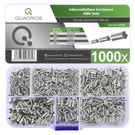 Quadrios 22C485 Aderendhülsen-Sortiment Unisoliert 1000 St.