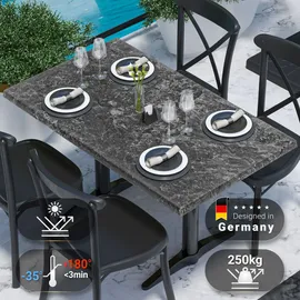 GGM Möbel Werzalit Gartentisch 120 x 70 x 75 cm Felsen