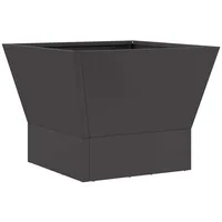 vidaXL Feuerstelle Quadratisch Schwarz 40x40x30 cm Stahl
