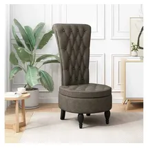 vidaXL Schlafsessel Thron Kunstwildleder 56,5 x 70 x 110 cm Dunkelgrau mit Rollen