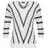 GOLDNER Ajourpullover mit Streifenmuster Weiß 42