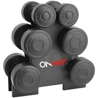 OnWay Fitness Hantel Training Set mit Hantelständer 1KGX2, 2KGX2, 3KGX2 OW1108S