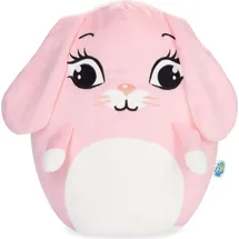 squishbrubies Holly der Hase - 35 cm Kuscheltier - Superweiches Plüsch Stofftier zum Kuscheln, Verschenken und Sammeln - Weiß und Rosa