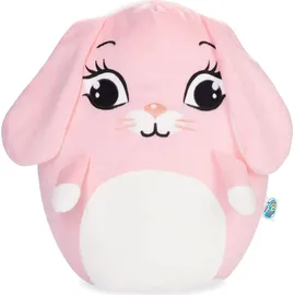 squishbrubies Holly der Hase - 35 cm Kuscheltier - Superweiches Plüsch Stofftier zum Kuscheln, Verschenken und Sammeln - Weiß und Rosa