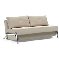 Innovation Living TM Schlafsofa Cubed Klappsofa, hochwertige Schlaffunktion, Design und extra Komfort, Frontauszug, sehr platzsparend, abgewinkelt Sitzen, waagerecht liegen beige