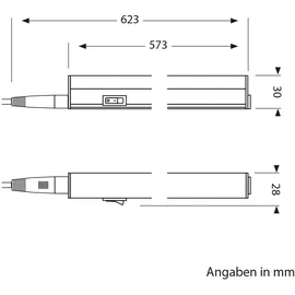 ledscom.de LED Unterbau-Leuchte Rigel 8,328W 57,3 cm warmweiß