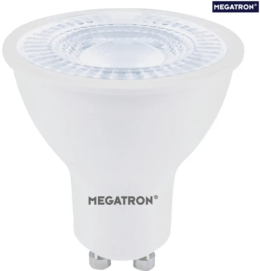 Megatron LED Reflektorlampe PAR16, 170-250V AC/DC (tauglich für Notlicht), GU10, 4.8W 2700K 350lm 38°, schaltbar MT65009