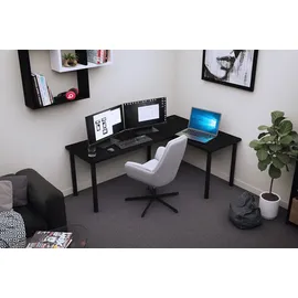 Möbelsystem Eckschreibtisch Gamingtisch schwarz