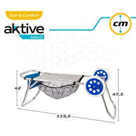 Aktive Strandkorbwagen 52x37x105 cm - Blue / Grey - One Size