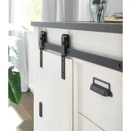 furn.design Sideboard 93 x 91 cm Weiß / Anthrazit