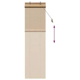 vidaXL Bambusrollo 50 x 220 cm Braun
