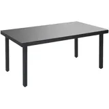 MCW Gartentisch Chieti Esstisch Tisch mit Glasplatte, 160x90x74cm ~ anthrazit