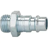 Riegler Nippel für Kuppl. NW7,2-7,8, Stahl gehärtet/verz., G 3/8 AG, 0-35