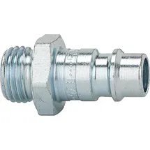 Riegler Nippel für Kuppl. NW7,2-7,8, Stahl gehärtet/verz., G 3/8 AG, 0-35