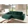 bromarkt Ecksofa Pablo Schlaffunktion Bettkasten L-Form 294x185x85cm Grün Links | Grün