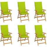 vidaXL Gartenstuhl 71,5 x 71,5 x 100 cm grün 8 St.