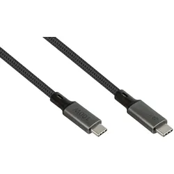 Good Connections Kabel / Adapter, 1 m, USB C, USB C, USB4 Gen 2x2, Grau