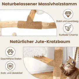 Costway Kratzbaum 123 cm weiß