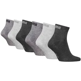 Puma Quarter Sneakersocken 6er Pack grau 39-42