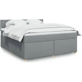 vidaXL Boxspringbett 180 x 200 cm Hellgrau