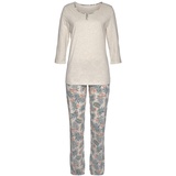 LASCANA Damen Pyjama sand-grün Gr.40/42