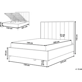 Beliani Beliani, Bett, Sezanne 140 x 200 cm