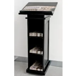 Casa Padrino Rednerpult / Stehpult / Messe Pult Schwarz - Hotel, Cafe, Restaurant, Ladeneinrichtung, Shop Einrichtung, Messe Einrichtung Steh Tisch