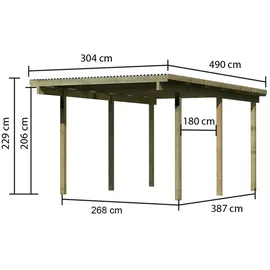 Karibu Eco Einzel 1 2,68 x 3,87 m kdi