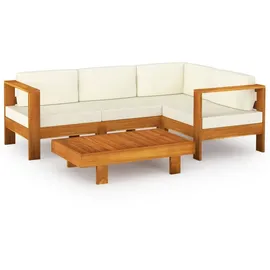 vidaXL Garten-Lounge-Set 5-tlg. creme Akazie