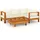 vidaXL Garten-Lounge-Set 5-tlg. creme Akazie