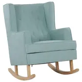 Beliani Schaukelsessel, Grün, Hellbraun, Textil, 72x97x83 cm, Wohnzimmer, Sessel, Schaukelstühle