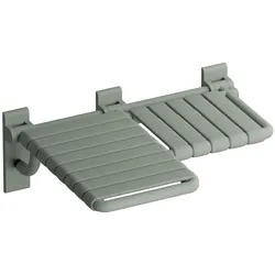 Duschklappsitz „Serie 801“ in Felsgrau, links
