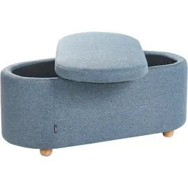 Beliani Polsterbank Hayward Blau 98 x 44 cm