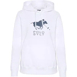 Hoodie mit Glitter-Motiv WEISS XS