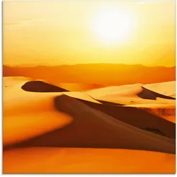 Glasbild ARTLAND "Dünen", orange (farbe bild(er): orange), B:50cm H:50cm, Bilder, in verschiedenen Größen
