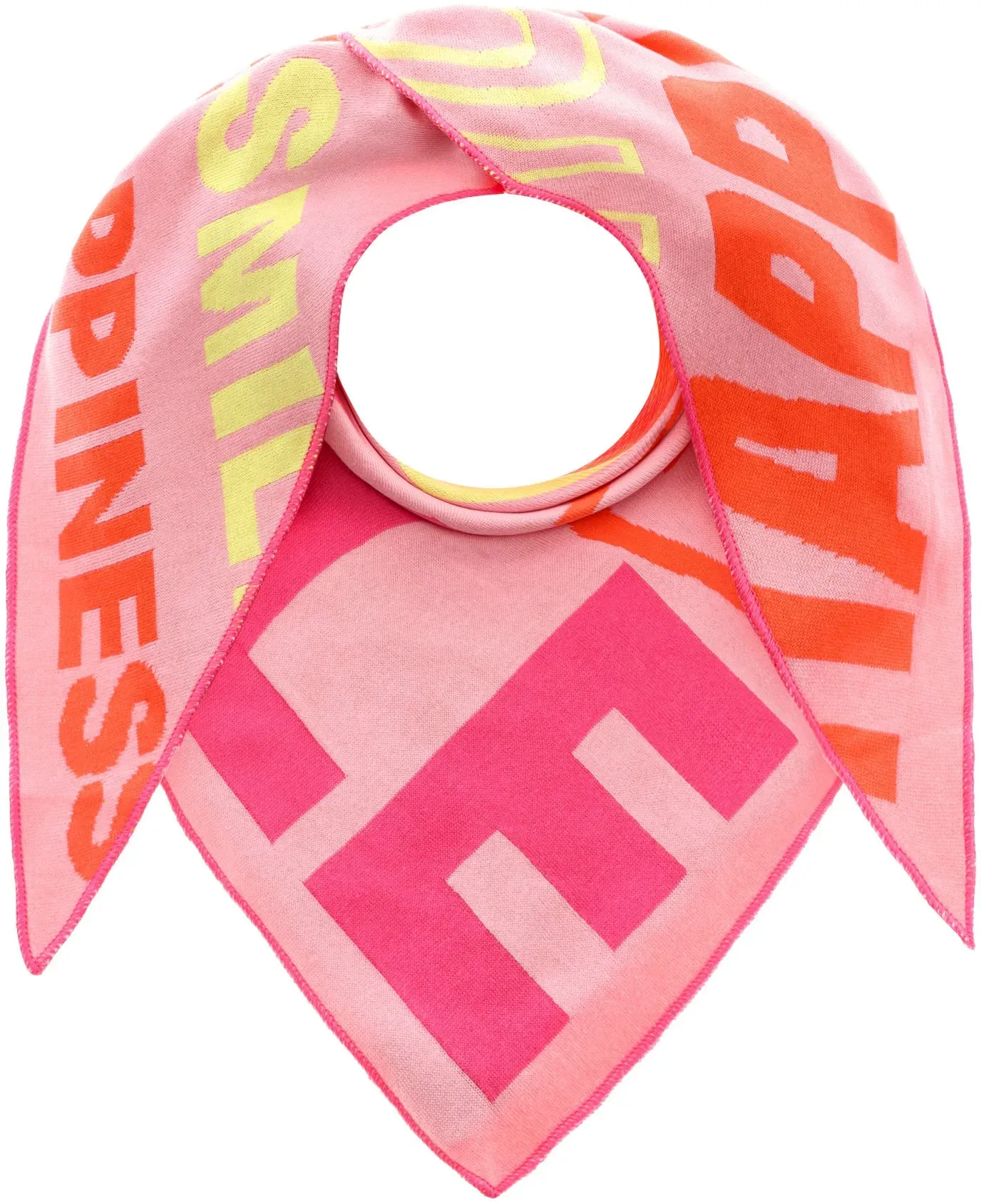 Dreieckstuch ZWILLINGSHERZ ""Große Freunde"" pink Damen Modetücher mit Schrift