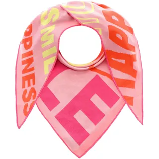 Dreieckstuch ZWILLINGSHERZ ""Große Freunde"", pink, Damen, Obermaterial: 50% Baumwolle, 50% Polyacryl, Modetücher, mit Schrift