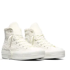 Converse Chuck Taylor All Star Lift Platform Crochet Damen Weiß 40