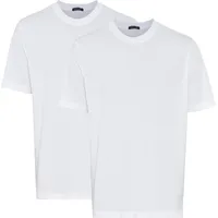 SCHIESSER T-Shirt 2er-Pack schlichte Basic-Shirts in weiß Herren