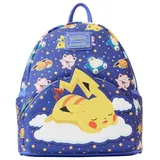 Loungefly Pokémon Sleeping Pikachu and Friends Mini-Rucksack, Blau, Einheitsgröße, Mini-Rucksack - Einheitsgröße