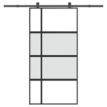 vidaXL Schiebetür rechts 102,5 x 205 cm grau