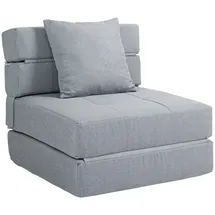 Homcom Schlafsessel Schlafsofa Sofabett Einzelsofa mit Waschbarem Kissen Grau