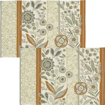 Sander Tischset Loni Stripe 2er-Pack Gobelin Terra-grau Größe 32x48 cm