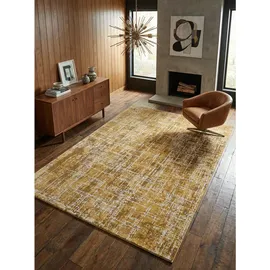 KADIMA DESIGN Teppich TIBER-Rom, abstrakt, Senfgelb, 160 x 230 cm