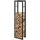 [en.casa] Kaminholzregal Täby Metall 40 x 25 x 150 cm Schwarz